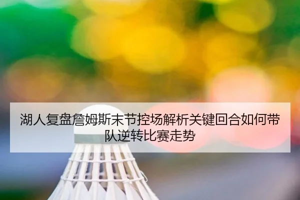 湖人复盘詹姆斯末节控场解析关键回合如何带队逆转比赛走势